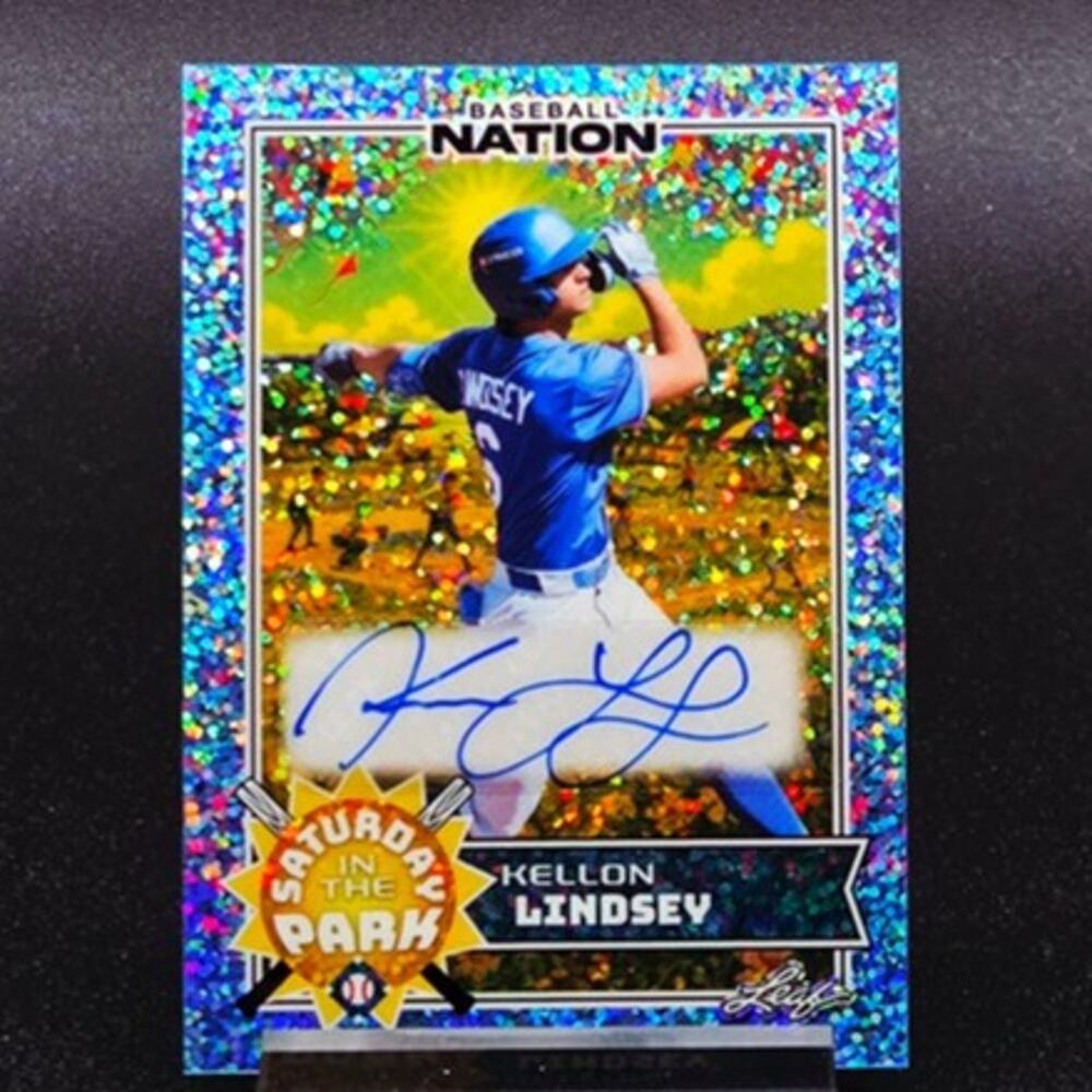 Kellon Lindsey 3/3 Auto Saturday in the Park Los Angeles Dodgers Top Prospect